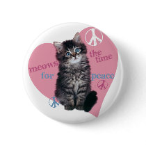 Meows The Time For Peace buttons