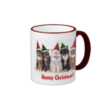 "Meowy Christmas!" Cats In Hats Mugs