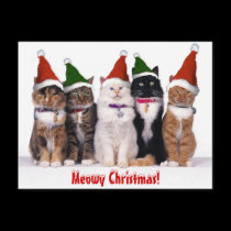 "Meowy Christmas!" Cats postcards