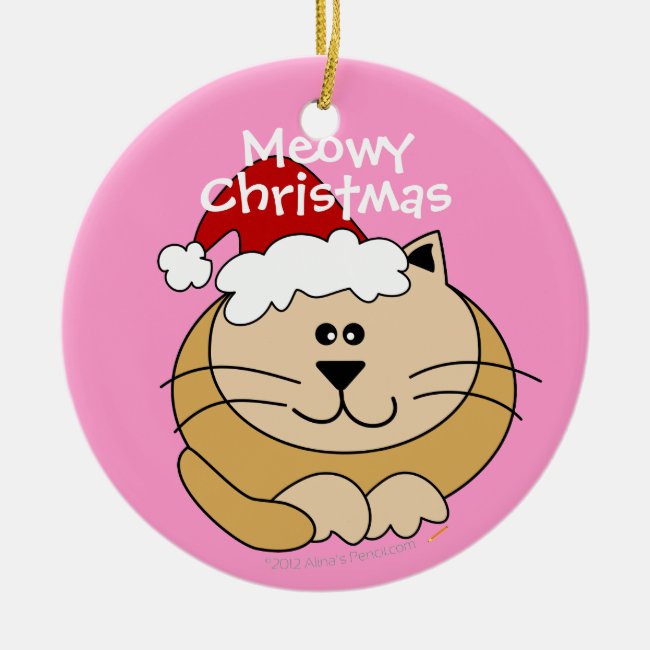 Meowy Christmas Cute Cartoon Cat Custom