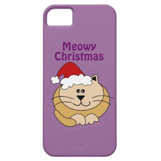 Meowy Christmas Cute Fat Cartoon Cat iphone 5