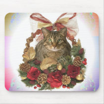 Meowy Christmas! mousepads
