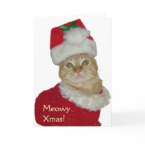 "Meowy Xmas" greeting card