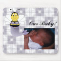 MerBee Bumble Bee Add Baby Photo Mousepad