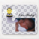 MerBee Bumble Bee Add Baby Photo Mousepad