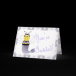 MerBee Bumble Bee Baby Shower Invitation Greeting Cards