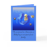 Merboy birth announcement card
