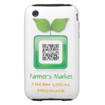 mercado de los granjeros de la plantilla del caso  tough iPhone 3 carcasa