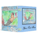 Mercat with seahorses and jellyfish binder