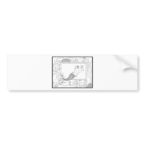 Mercat with seahorses and jellyfish bumper stickers by BeMusedArt Mercat with seahorses and jellyfish bumper stickers