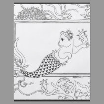 Mercat with seahorses and jellyfish flyers