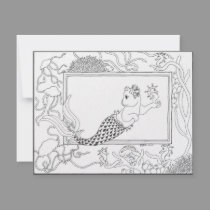 Mercat with seahorses and jellyfish invitations