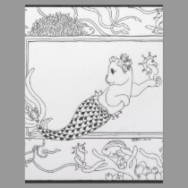 Mercat with seahorses and jellyfish letterhead