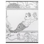 Mercat with seahorses and jellyfish custom letterhead