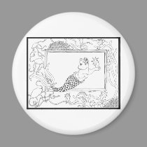 Mercat with seahorses and jellyfish magnets