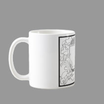 Mercat with seahorses and jellyfish mugs