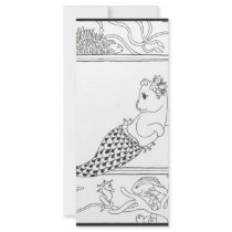 Mercat with seahorses and jellyfish rack cards by BeMusedArt Mercat with seahorses and jellyfish rack cards