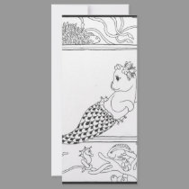 Mercat with seahorses and jellyfish rack cards
