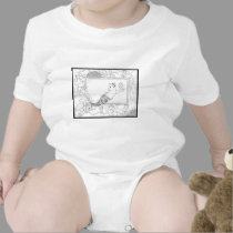Mercat with seahorses and jellyfish t-shirts