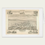 Merced, CA. Panoramic Map 1888 (1062A) cards