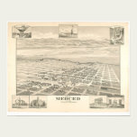 Merced, CA. Panoramic Map 1888 (1062A) posters