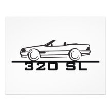 Mercedes 320 SL Type 129 Personalized Announcement
