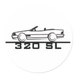 Mercedes 320 SL Type 129 Round Sticker
