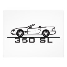 Mercedes 350 SL Type 230 Custom Invitation