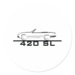 Mercedes 420 SL Type 107 Round Stickers