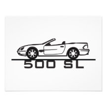 Mercedes 500 SL Type 230 Personalized Invitation