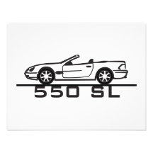 Mercedes 550 SL Type 230 Personalized Invitation