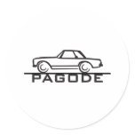Mercedes SL Pagode Type 113 Round Stickers