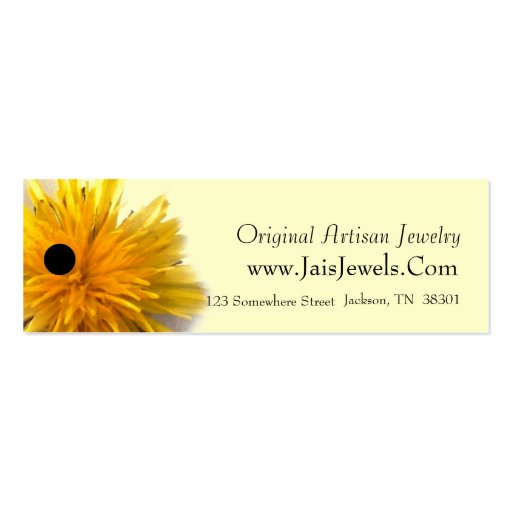 Merchandise Price Tags (Dandelion) Business Cards (back side)