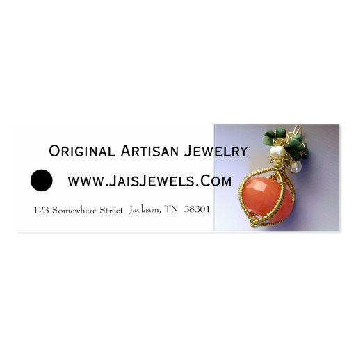 Merchandise Price Tags (Jewelry) Business Card Template (back side)