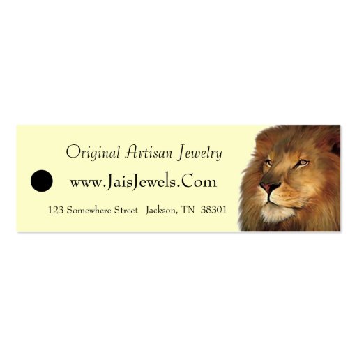 Merchandise Price Tags (Lion) Business Cards (back side)