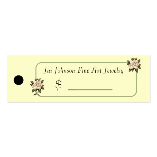 Merchandise Price Tags (Magnolia Flowers) Business Card Template