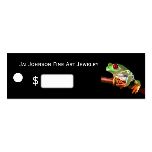 Merchandise Price Tags (Tree Frog) Business Card (front side)
