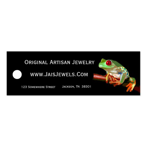 Merchandise Price Tags (Tree Frog) Business Card (back side)