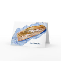 Merci Baguette Thank You Greeting cards by lillyarts Merci Baguette Thank You Greeting cards