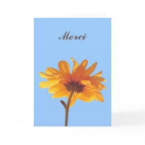 Merci - fleur ensoleillée Card template