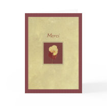 Merci - fleurs minimaliste Card