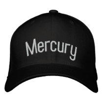 Mercury embroidered hats by ScienceHats Mercury embroidered hats