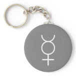 Mercury Symbol Keychain