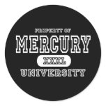 Mercury University Dark Round Sticker