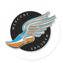 Mercury's Wings Round Sticker