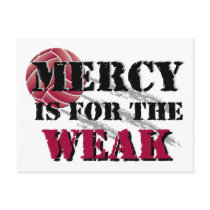 Mercy is for the weak - Vball postcards by bbdesignsco Mercy is for the weak - Vball postcards