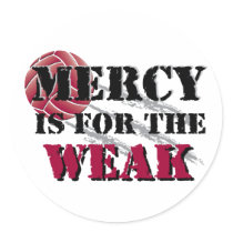 Mercy is for the weak - Vball stickers by bbdesignsco Mercy is for the weak - Vball stickers