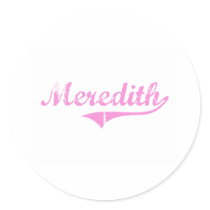Meredith Classic Style Name Stickers