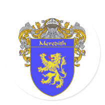 Meredith Coat of Arms (Mantled) Sticker
