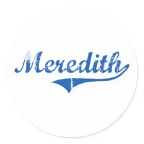 Meredith New Hampshire Classic Design Round Sticker